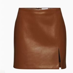 Tatiana vegan leather skirt -  Aritzia